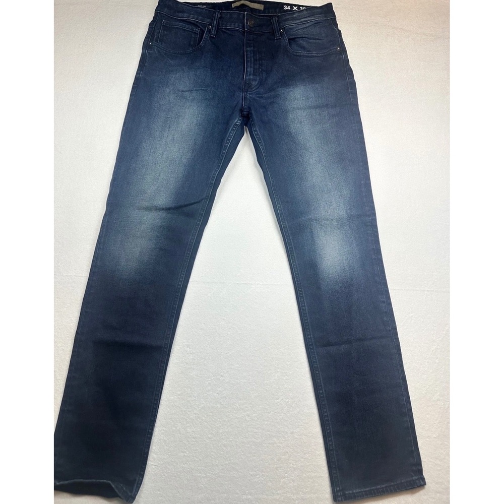 Vigoss Mick 330 Slim Jeans Mens 34x32‎ Blue  Dark Wash Denim Pants